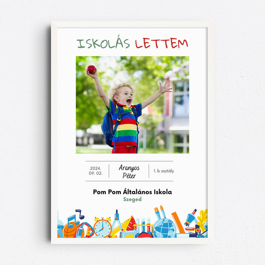Egyedi Fotós Iskolásokat Köszöntő falikép