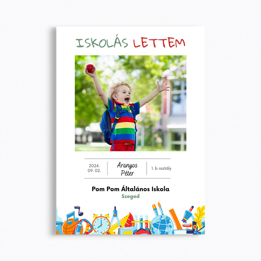 Egyedi Fotós Iskolásokat Köszöntő falikép