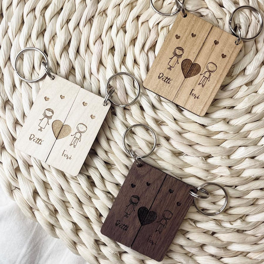 Aranyos ember figurás páros kulcstartó