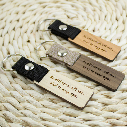 Az otthonom ott van, ahol te vagy apa. kulcstartó