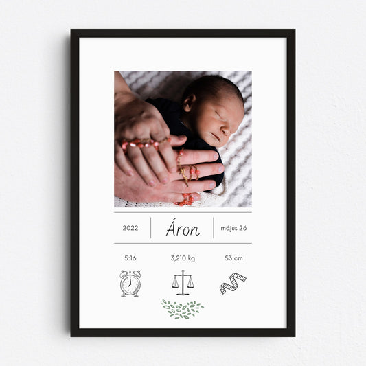 Egyedi Fotós Babaköszöntő falikép