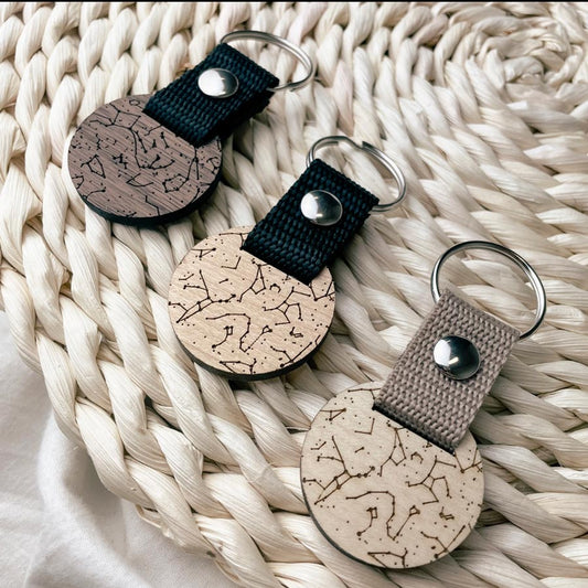 Egyedi csillagtérkép kulcstartó