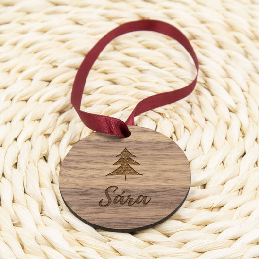 Egyedi neves karácsonyfadísz - Fenyőfa