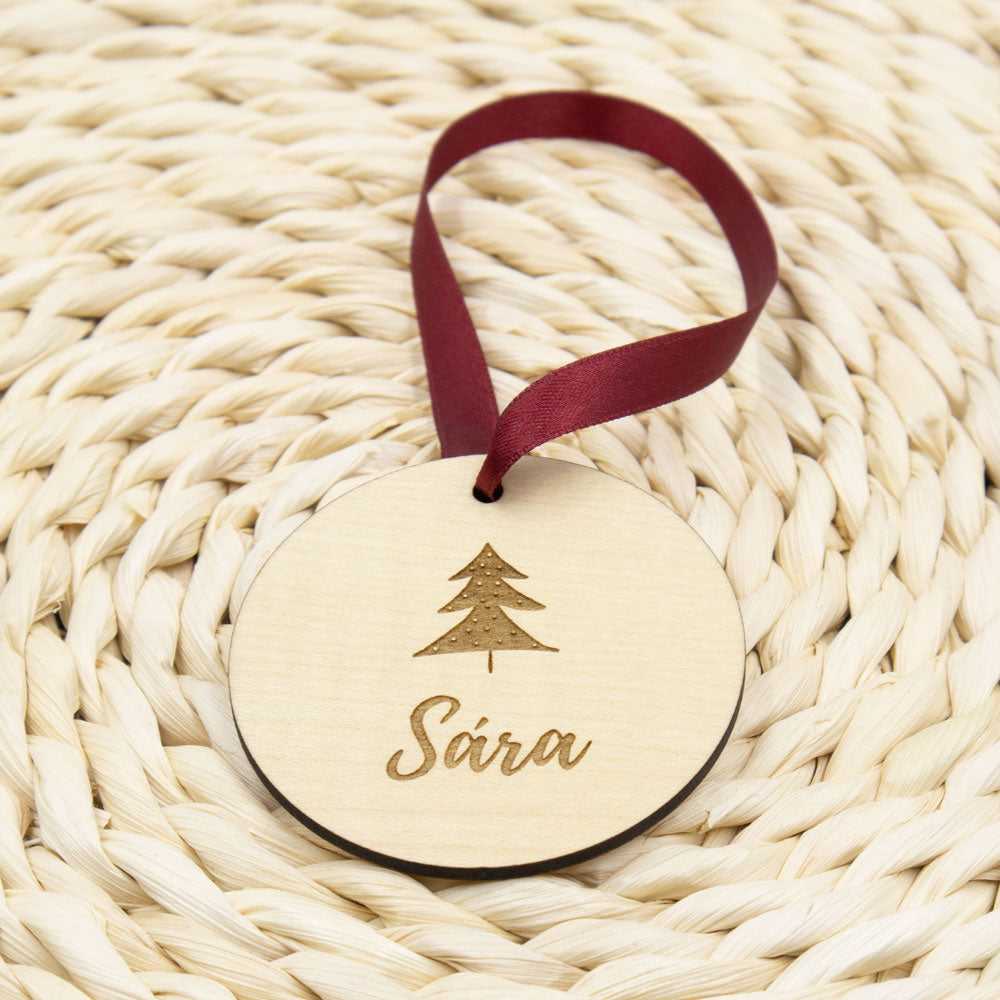 Egyedi neves karácsonyfadísz - Fenyőfa