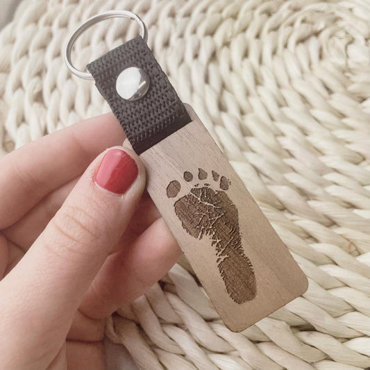 Egyedi kéz- és lábnyom kulcstartó