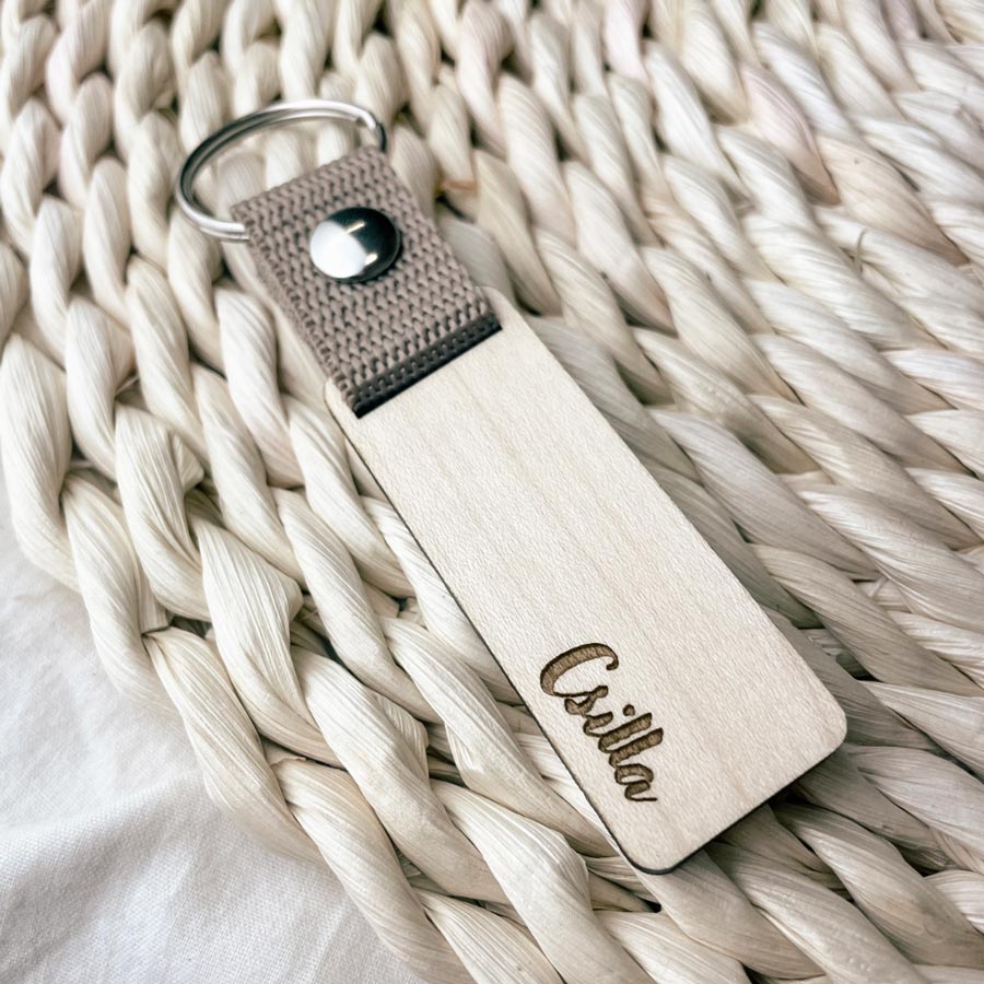 Egyedi neves kulcstartó