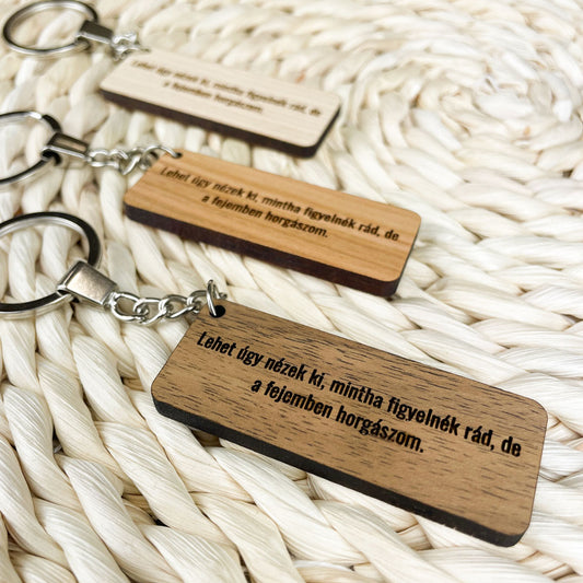 "...a fejemben horgászom" kulcstartó