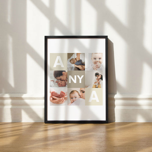 Egyedi Anya fotókollázs falikép
