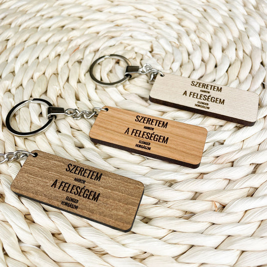 "...feleségem elenged horgászni" kulcstartó