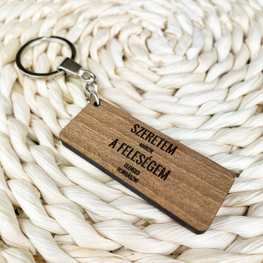 "...feleségem elenged horgászni" kulcstartó