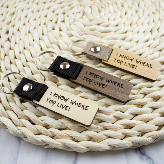 I know where you live! kulcstartó