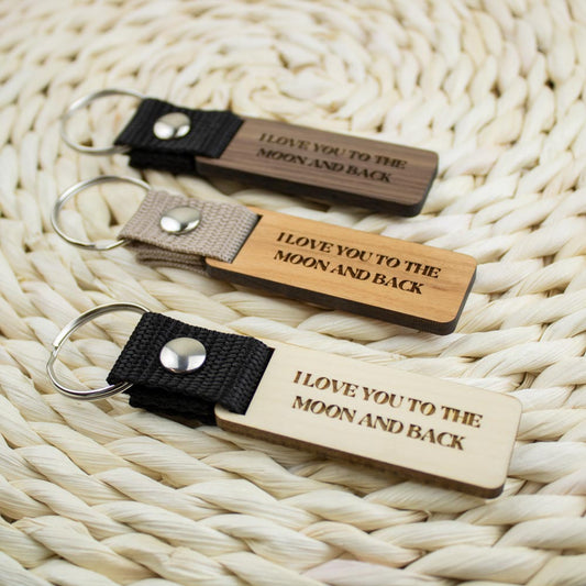 I love you to the moon and back kulcstartó