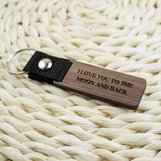 I love you to the moon and back kulcstartó