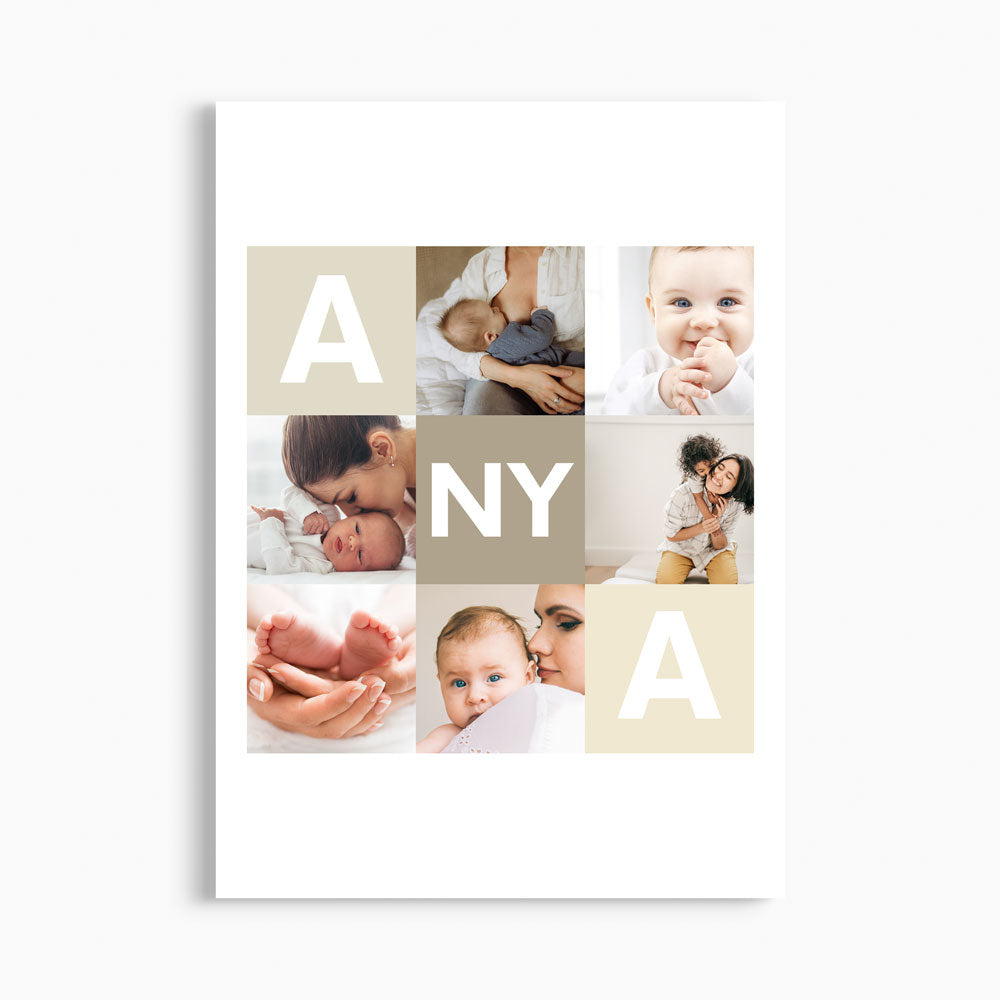 Egyedi Anya fotókollázs falikép