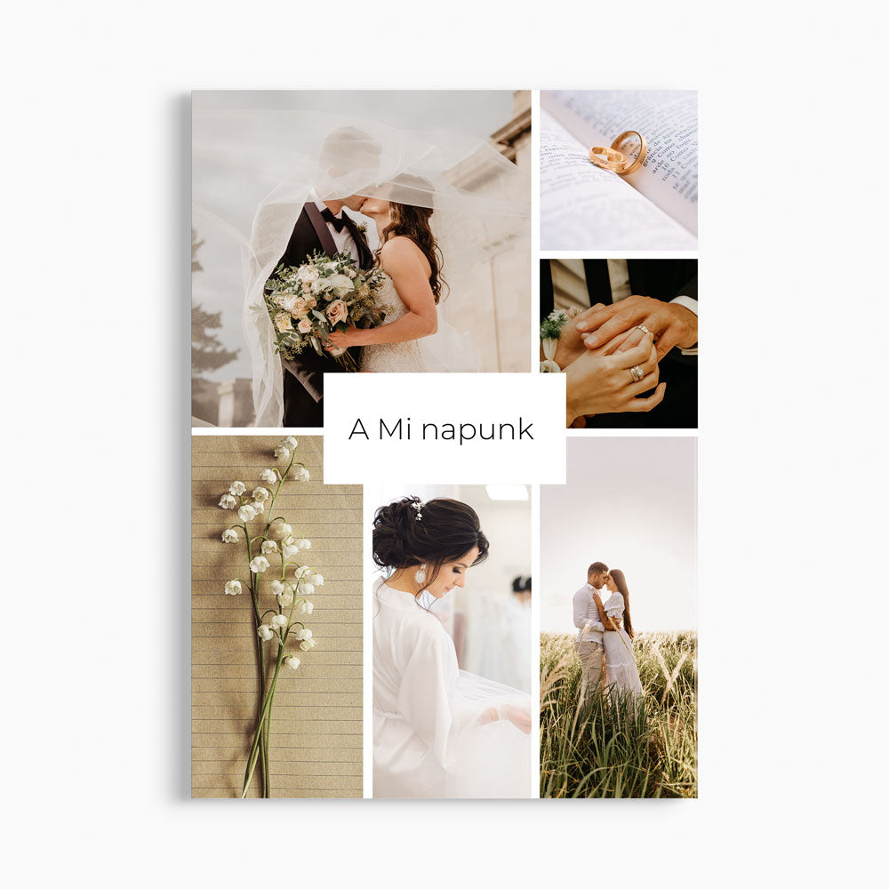 Esküvő fotókollázs falikép