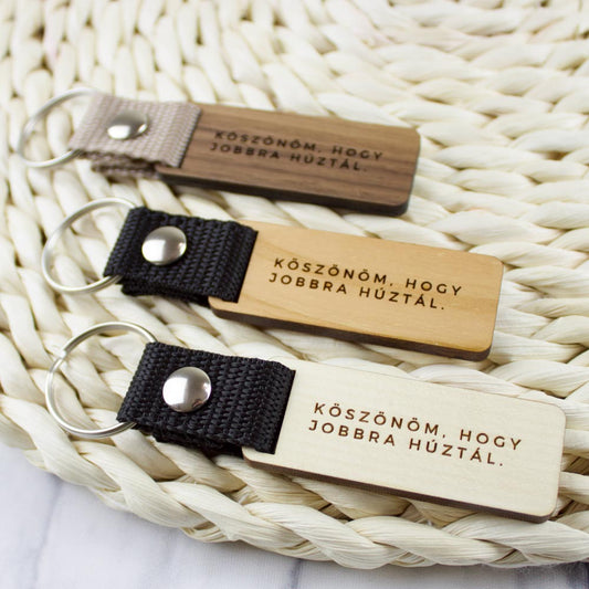 Köszönöm, hogy jobbra húztál kulcstartó