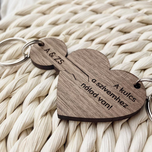 Kulcs a szívhez páros kulcstartó