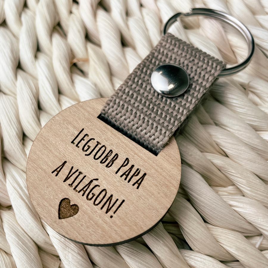 Legjobb papa a világon! kulcstartó
