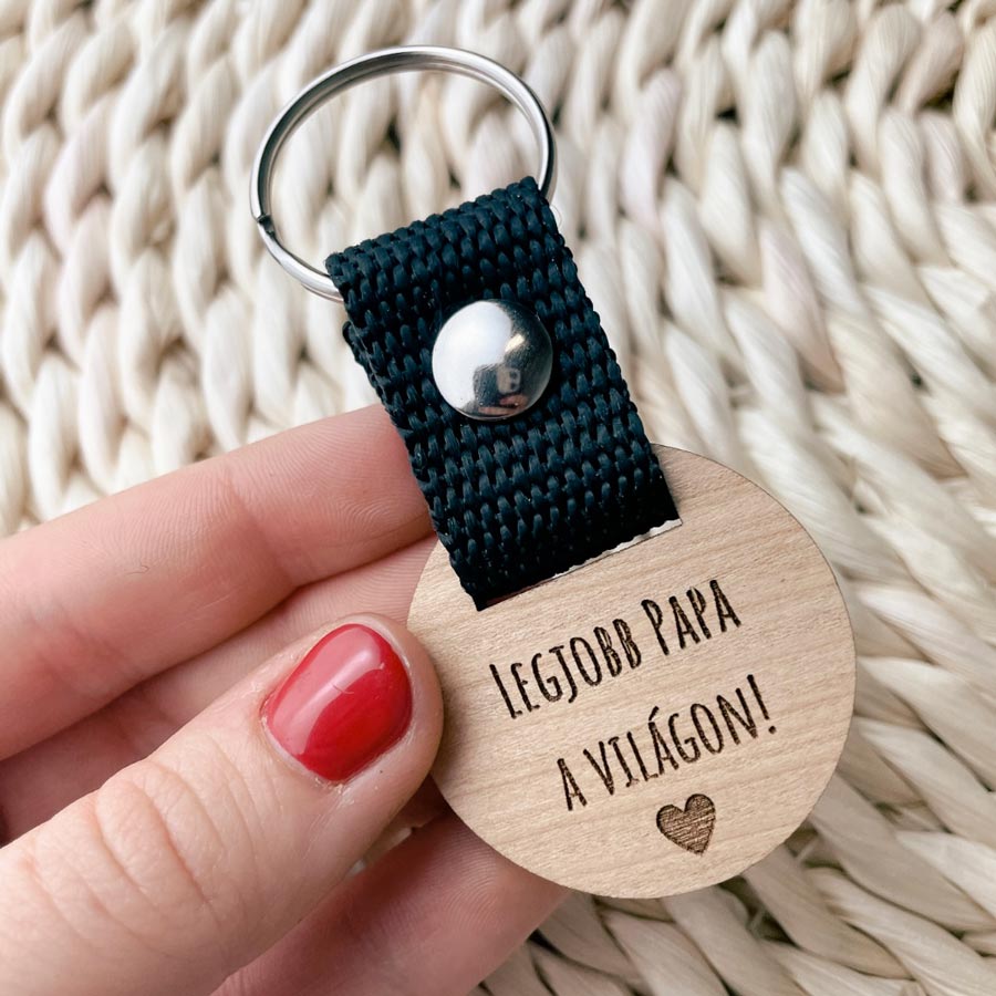 Legjobb papa a világon! kulcstartó