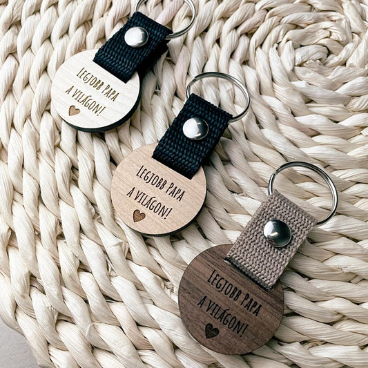 Legjobb papa a világon! kulcstartó