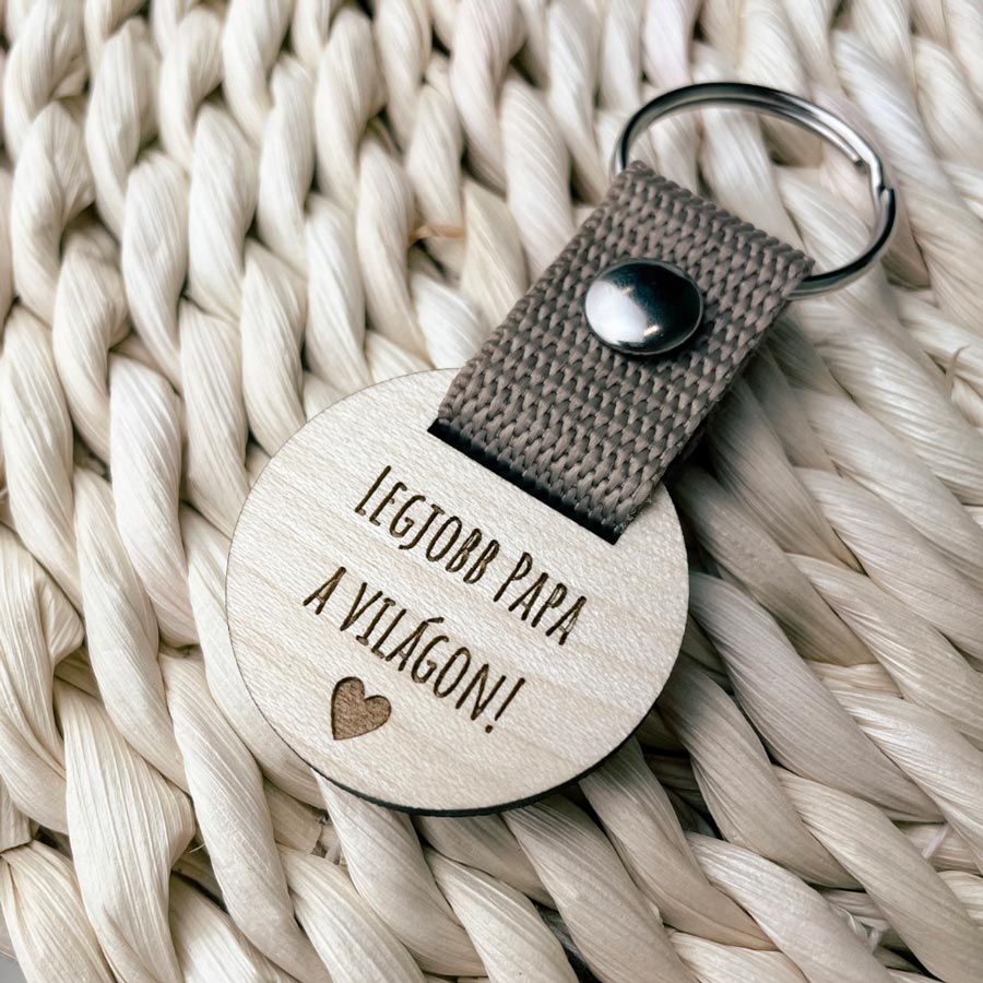 Legjobb papa a világon! kulcstartó