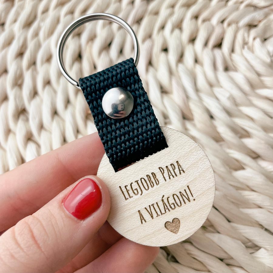 Legjobb papa a világon! kulcstartó