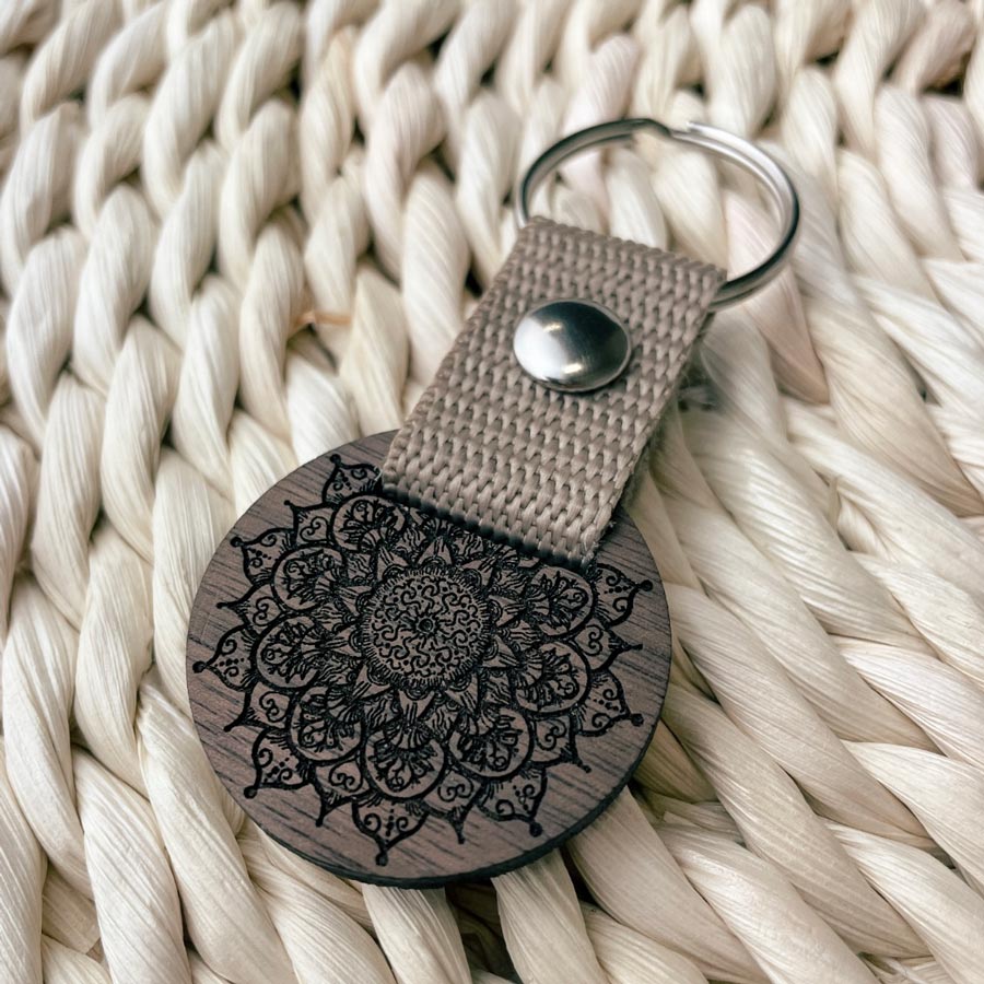 Mandala mintás kulcstartó