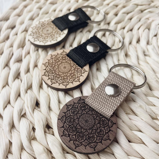 Mandala mintás kulcstartó