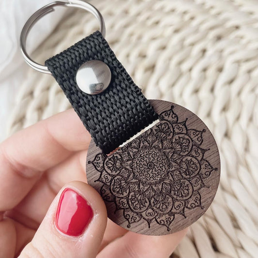 Mandala mintás kulcstartó