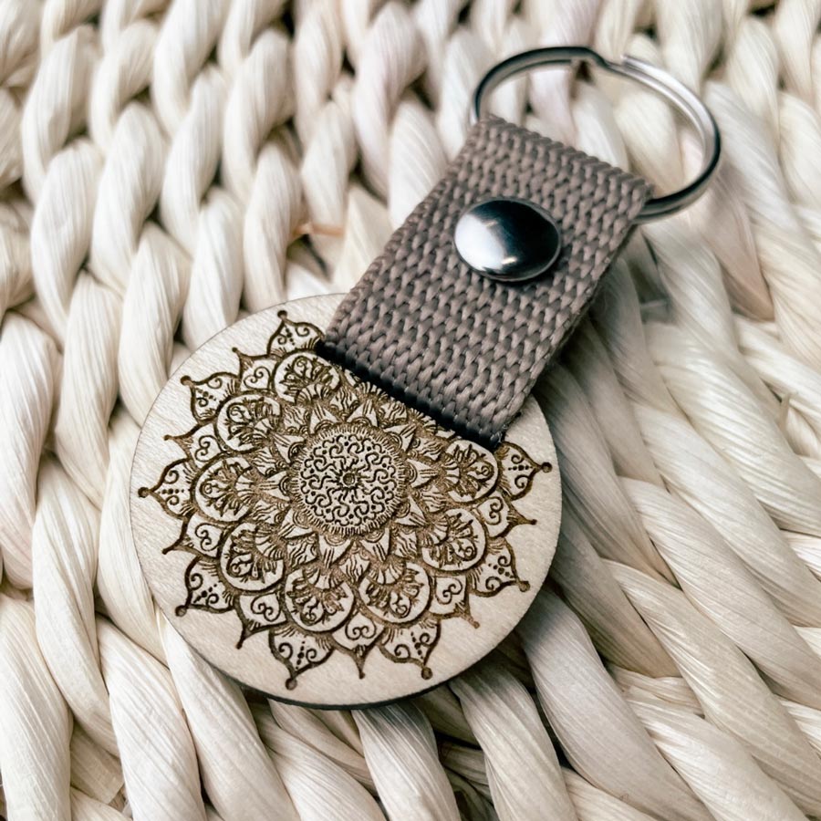 Mandala mintás kulcstartó