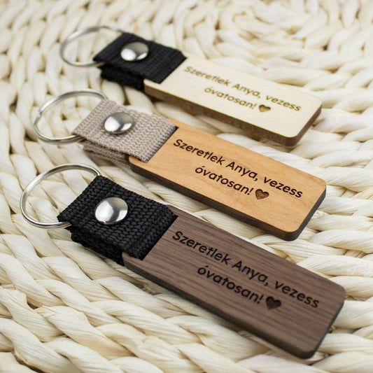 Szeretlek Anya, vezess óvatosan kulcstartó