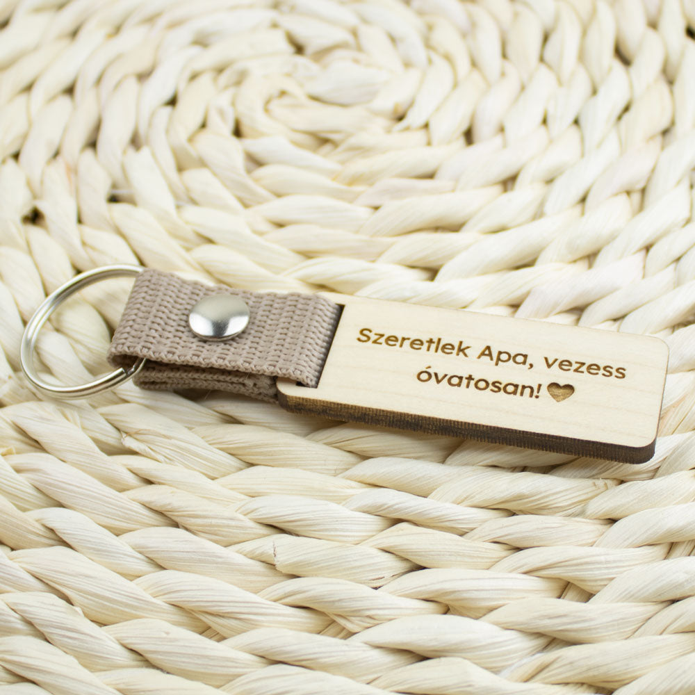Szeretlek Apa, vezess óvatosan kulcstartó