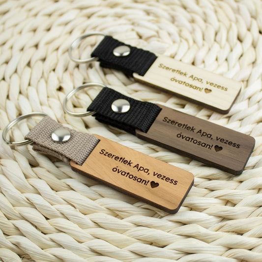 Szeretlek Apa, vezess óvatosan kulcstartó