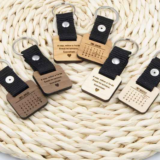 "A nap, mikor a Te és Énből Mi lettünk" dátumos kulcstartó