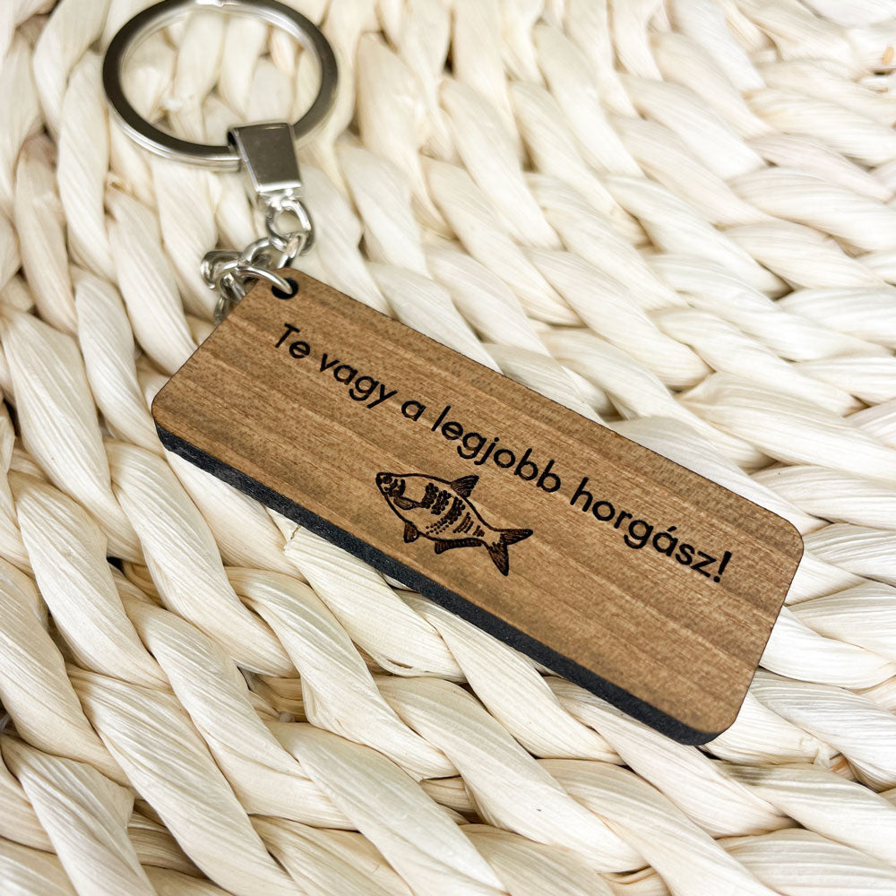 Te vagy a legjobb horgász! kulcstartó