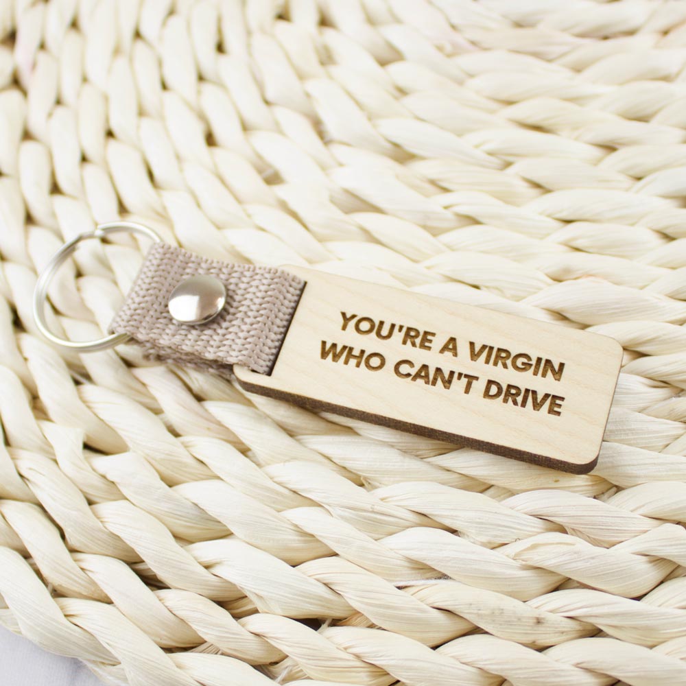 You are a virgin who can't drive kulcstartó