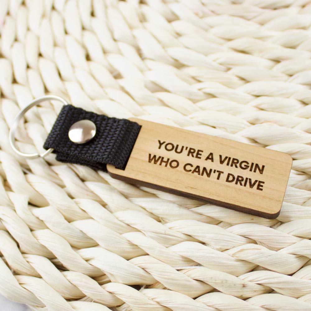 You are a virgin who can't drive kulcstartó