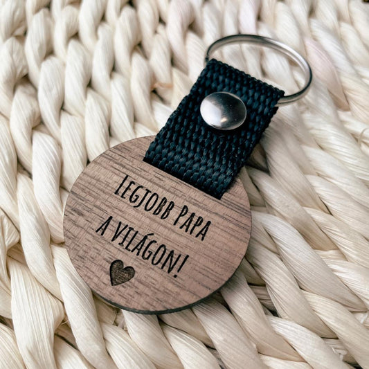 Legjobb papa a világon! kulcstartó