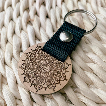 Mandala mintás kulcstartó