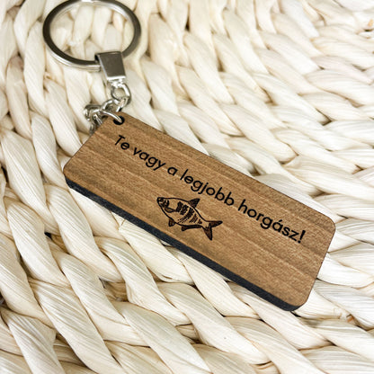 Te vagy a legjobb horgász! kulcstartó